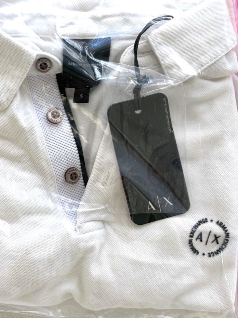 ARMANI EXCHANGE AX Polo in White SMALL-MEDIUM (NEW)